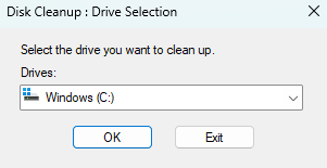 disk cleanup