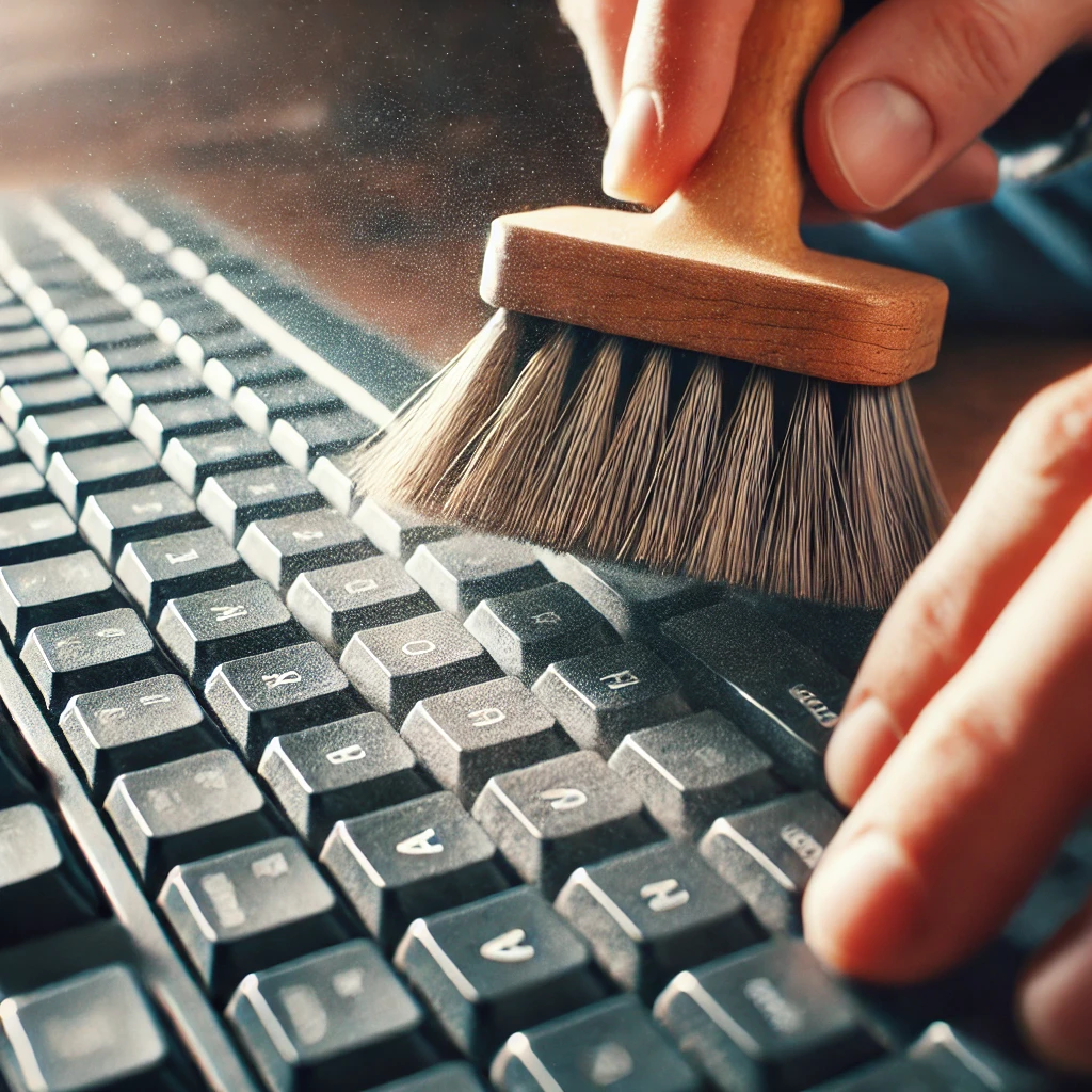 How to Clean a Keyboard Without Removing Keys with brush